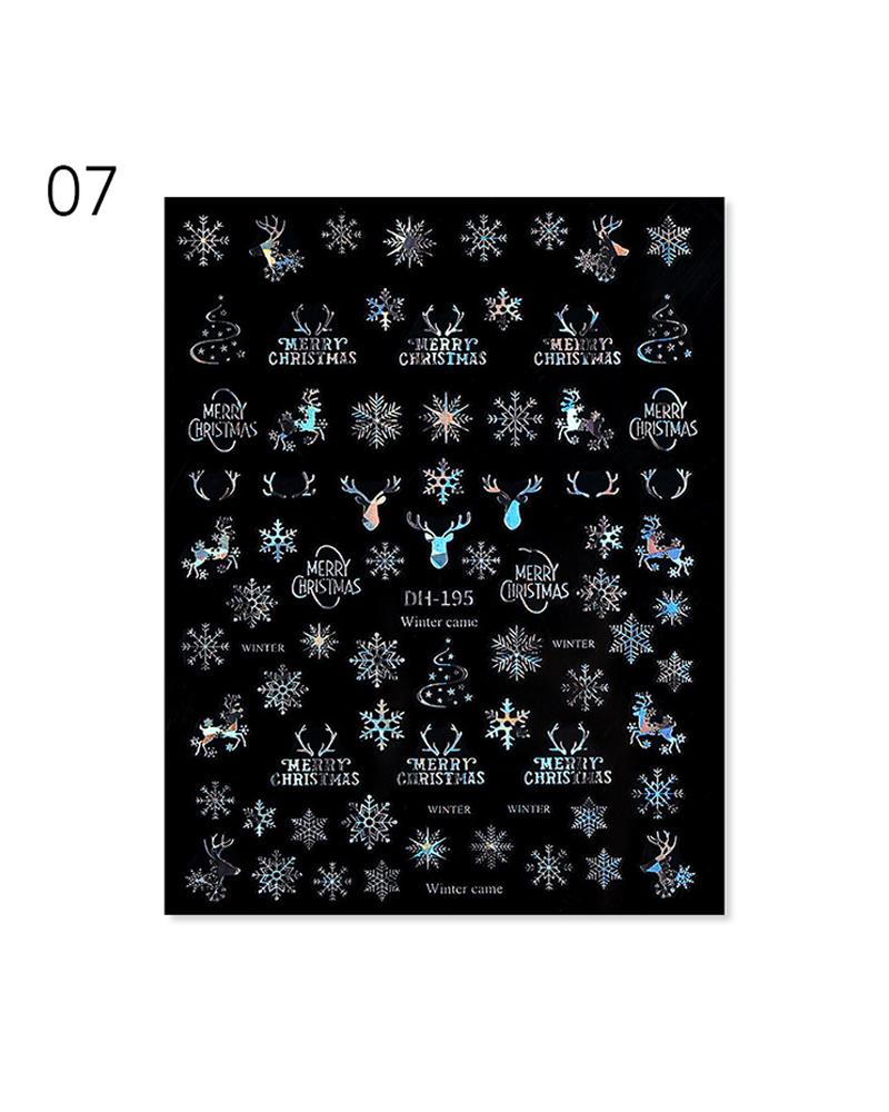 

1 Sheet Christmas Pattern Nail Art Sticker, Style7