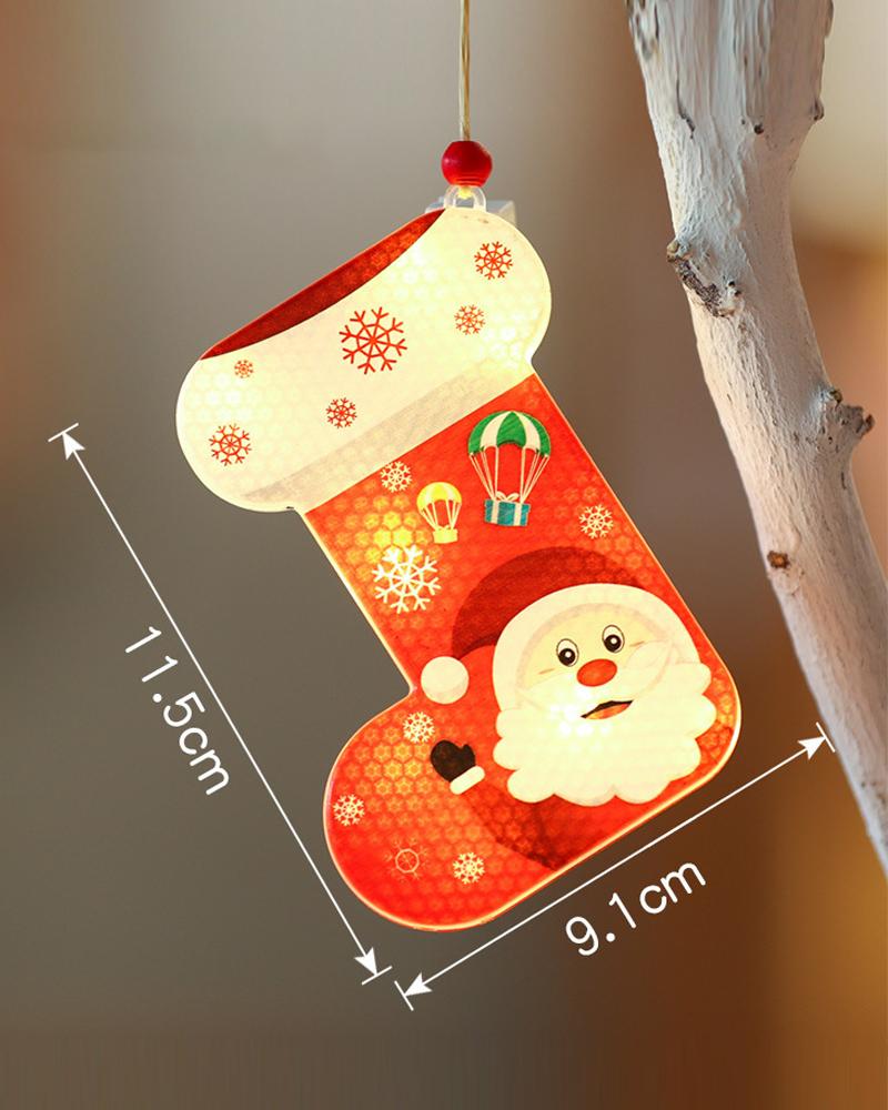 

1pc Christmas Lighted Window Decoration LED Christmas Tree Hanging Light 3D Light Ornament Christmas Indoor Outdoor Home Decoration, Style3