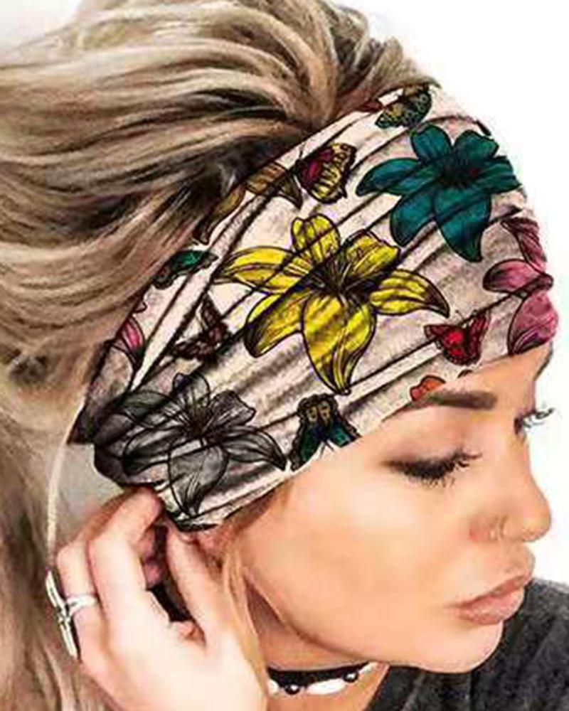 

Vintage Butterfly Yoga Sports Headband, Pink