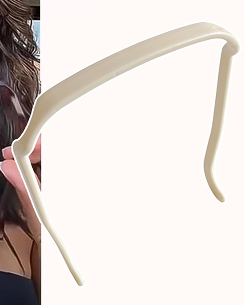 

1pc Invisible Curly Hair Square Headband, Beige