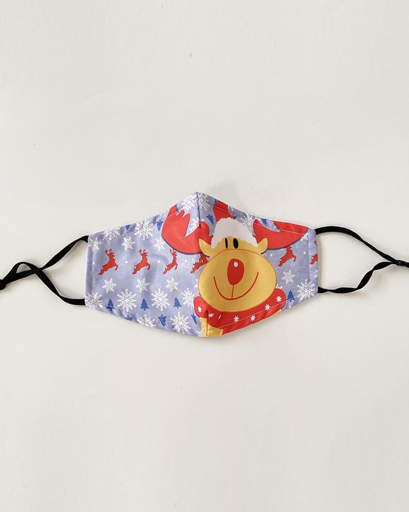 

Christmas Print Valve PM 2.5 Face Mask With Filter For Adult, Style5