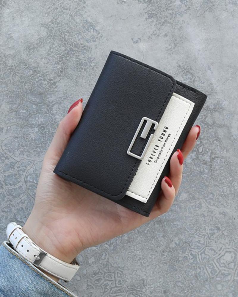 

Colorblock Credit Card Wallet, Black