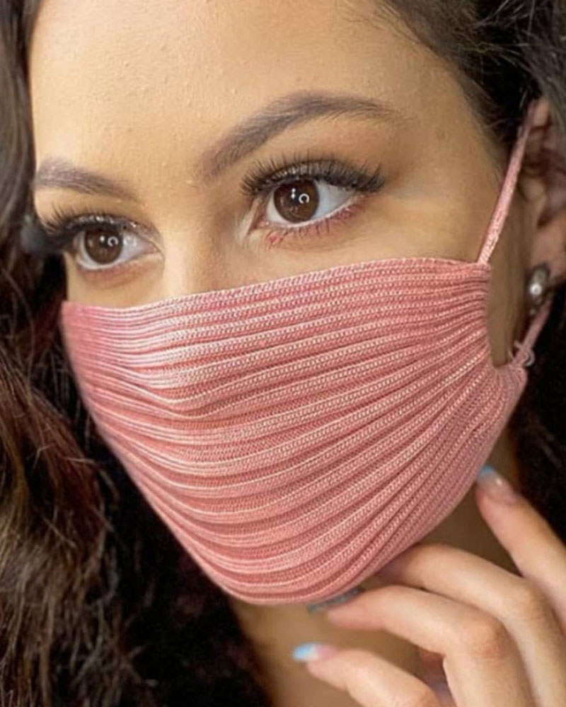 

Breathable Plain Cotton Face Mask, Pink