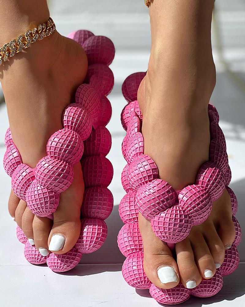 

Outdoor Soft Bubble Flip Flops, Hot pink