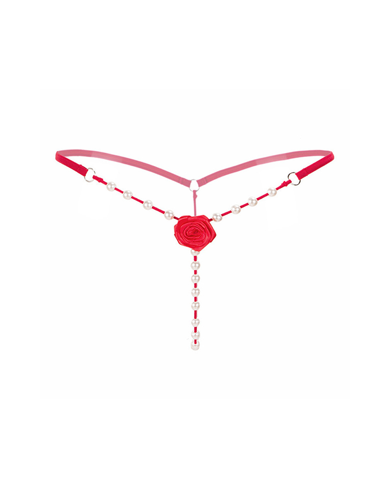 

Lace Beaded Strap Thong, Style4