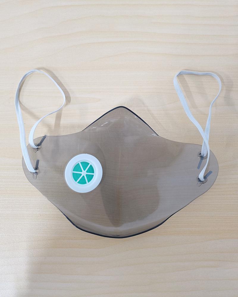 

Silicone Plain Face Mask With Valve, Gray