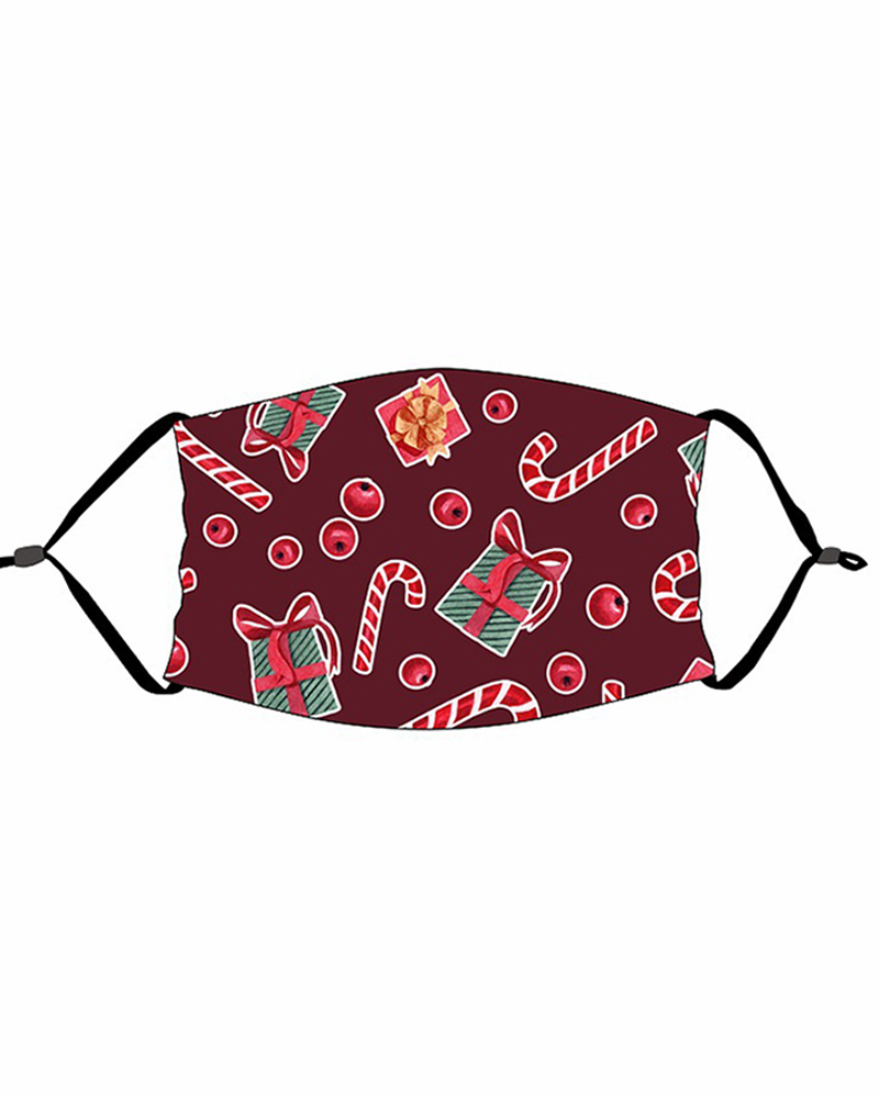 

Christmas Print PM 2.5 Face Mask For Kids, Style6
