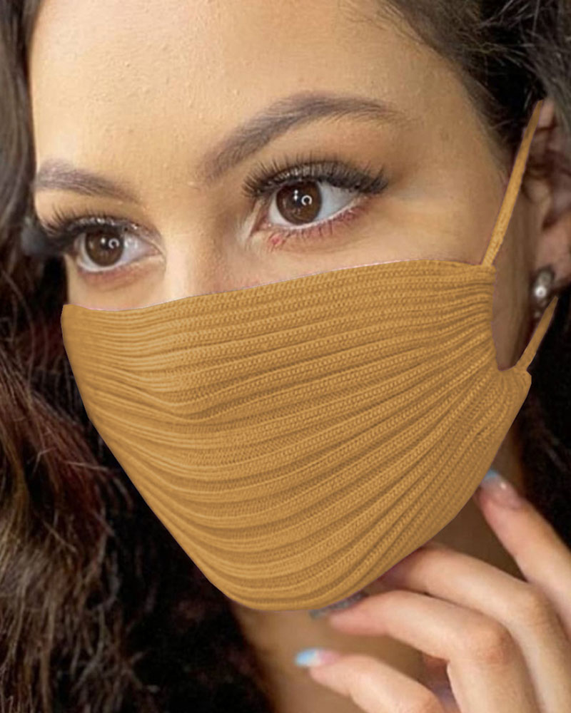 

Breathable Plain Cotton Face Mask, Brown