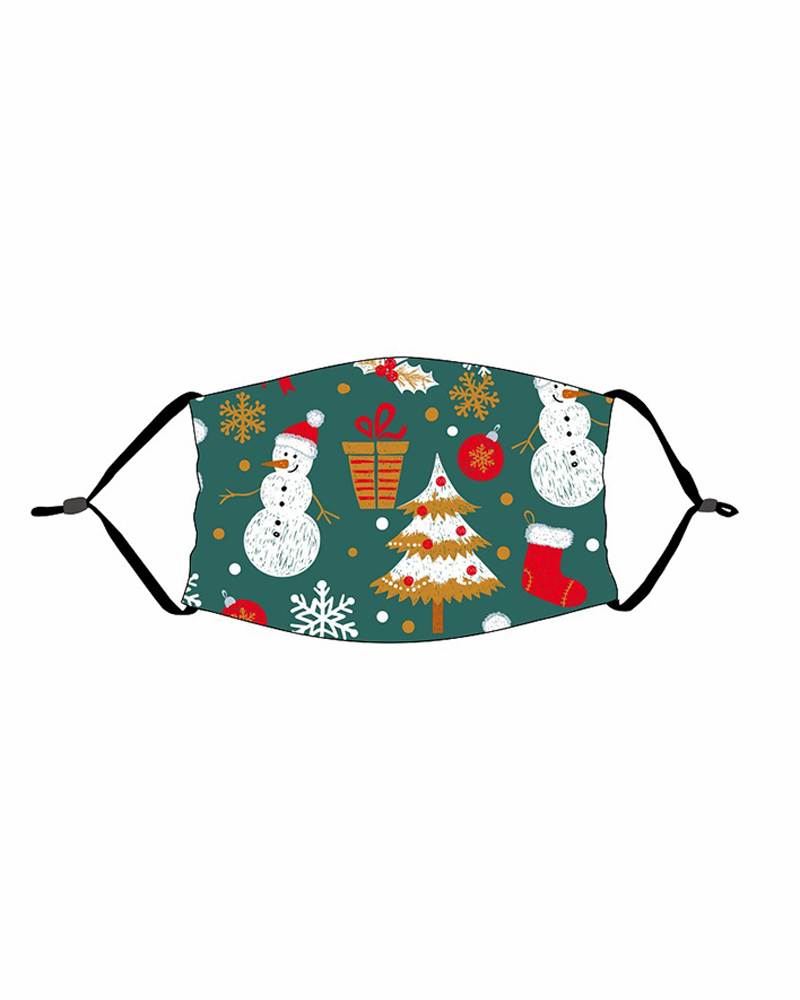 

Christmas Print PM 2.5 Face Mask For Kids, Style11