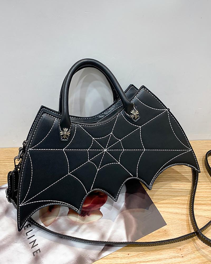 

Halloween Quilted Batwing Shaped Handbag, Black