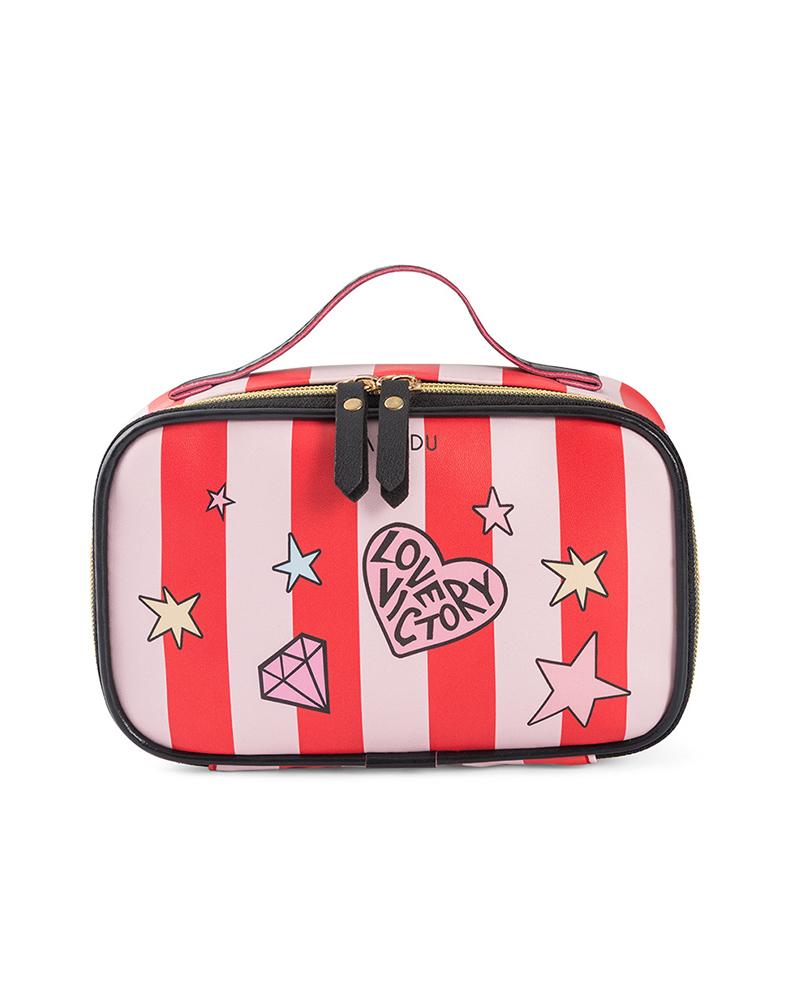 

Heart Letter Print Makeup Travel Storage Bag, Style3
