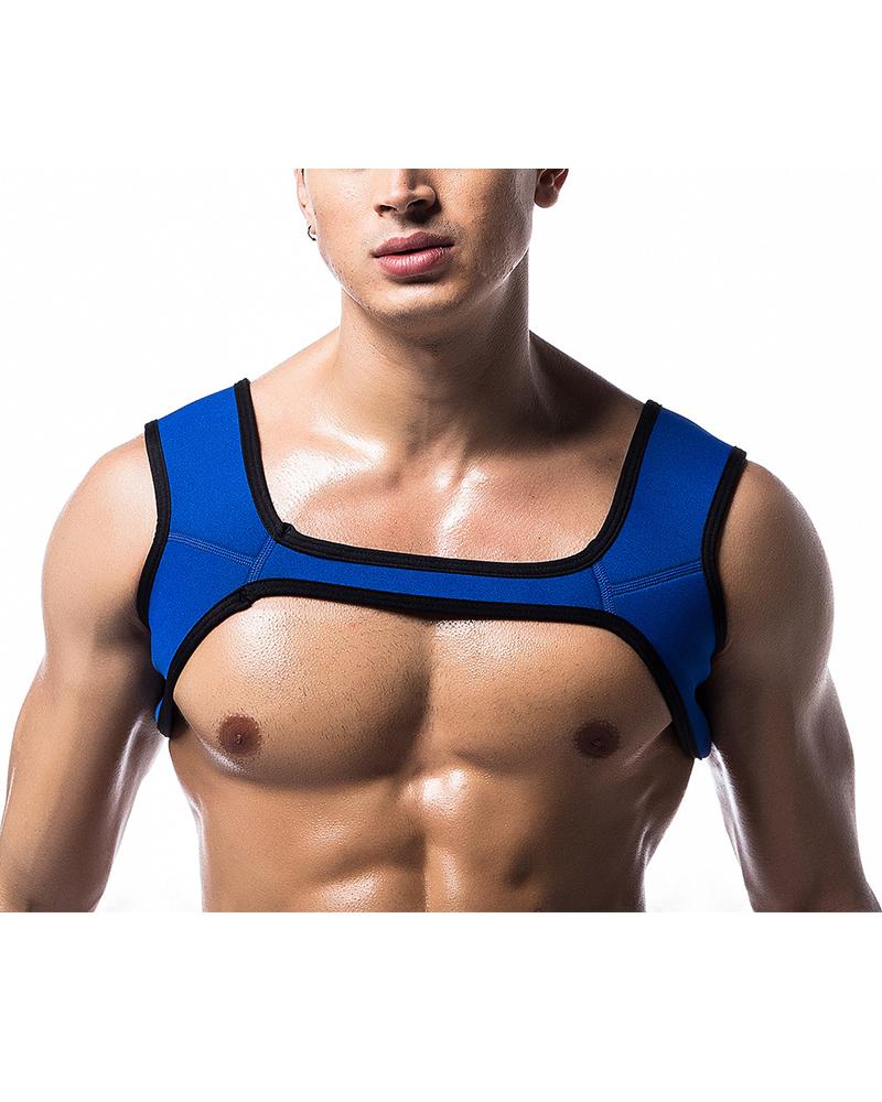 

Solid Sleeveless Neoprene Harness, Blue