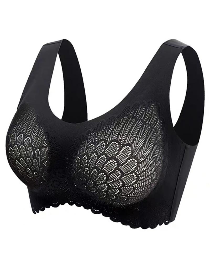 

Seamless Breathable Push Up Bralette, Black