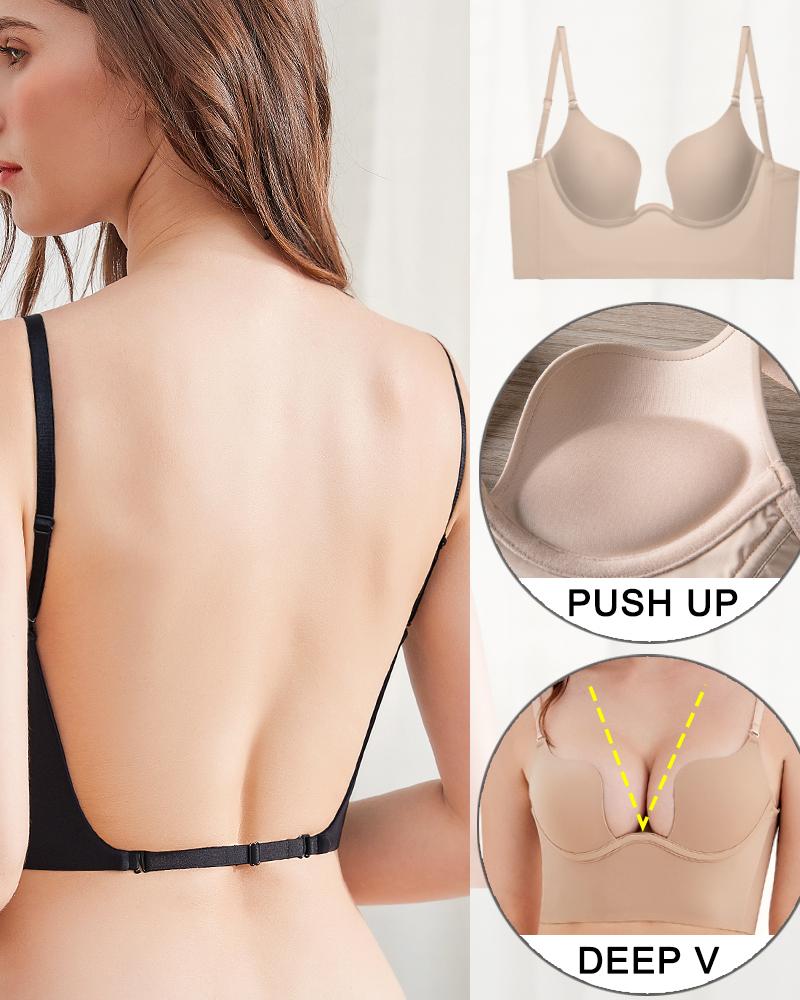 

Multi-Way Seamless Breathable Push Up Bralette, Nude