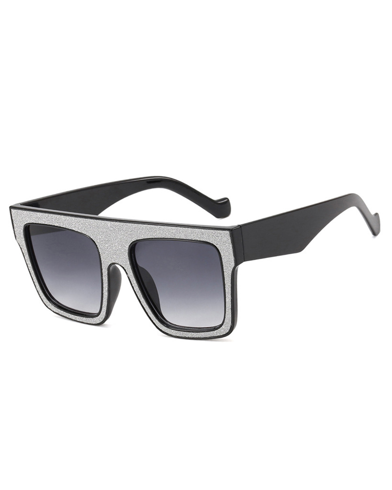 

1Pair Trendy Flat Top Tinted Sunglasses, Style2