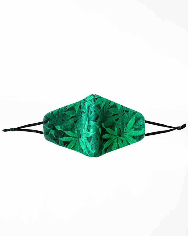 

Tropical / Floral / Paisley Print Breathable Face Mask, Light green