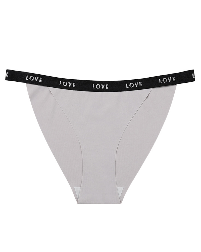 

Love Tape Patch Seamless Breathable Panty, Gray