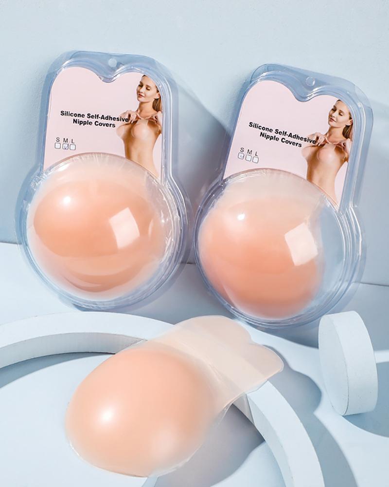 

Rabbit Shape Push Up Invisible Nipple Cover Waterproof Strapless Lift Silicone Nipple Sticker, Nude