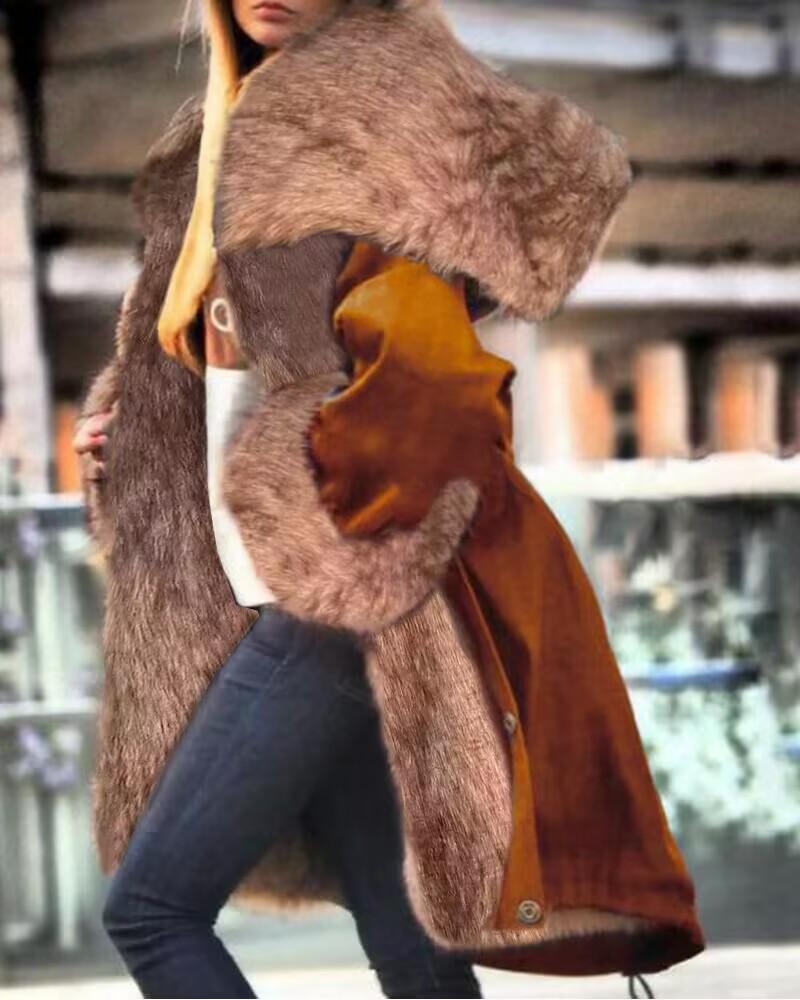 

Women' Parka Casual Winter Long Coat Hooded Regular Fit Warm Jacket, Brown