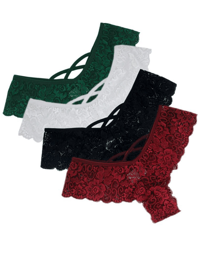 

4PCS/Set Lace Bandage Panty, Style1