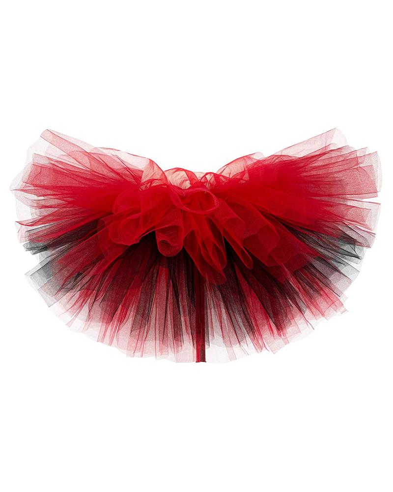 

Halloween Women Ballet Dance Layered Tulle Tutu Colorblock Skirt, Style3