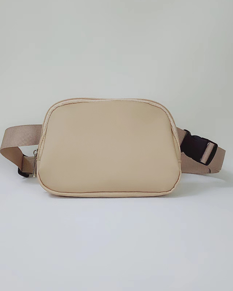 

Women's Fanny Pack Zipper Design Yoga Crossbody Belt Bag, Khaki