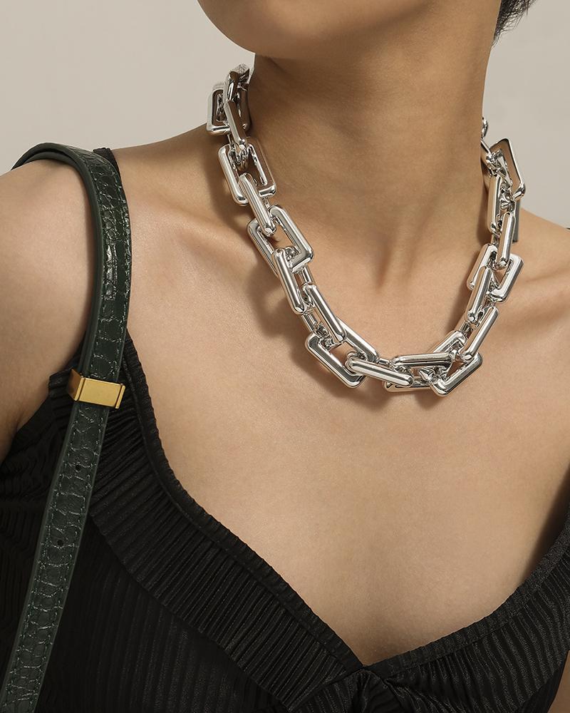 

Simple Chain Necklace, Silver