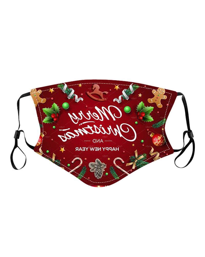 

Christmas Mixed Print PM2.5 Filter Breathable Face Mask For Child, Style1