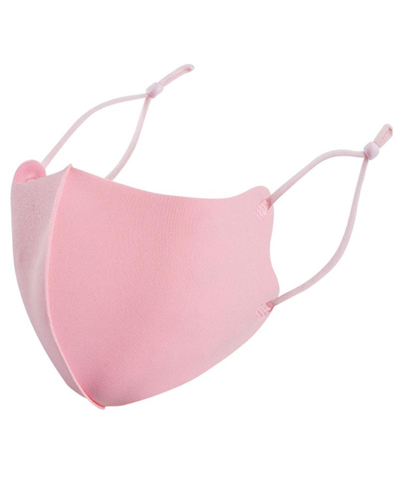 

Ice Silk Breathable Mouth Mask Washable And Reusable, Pink