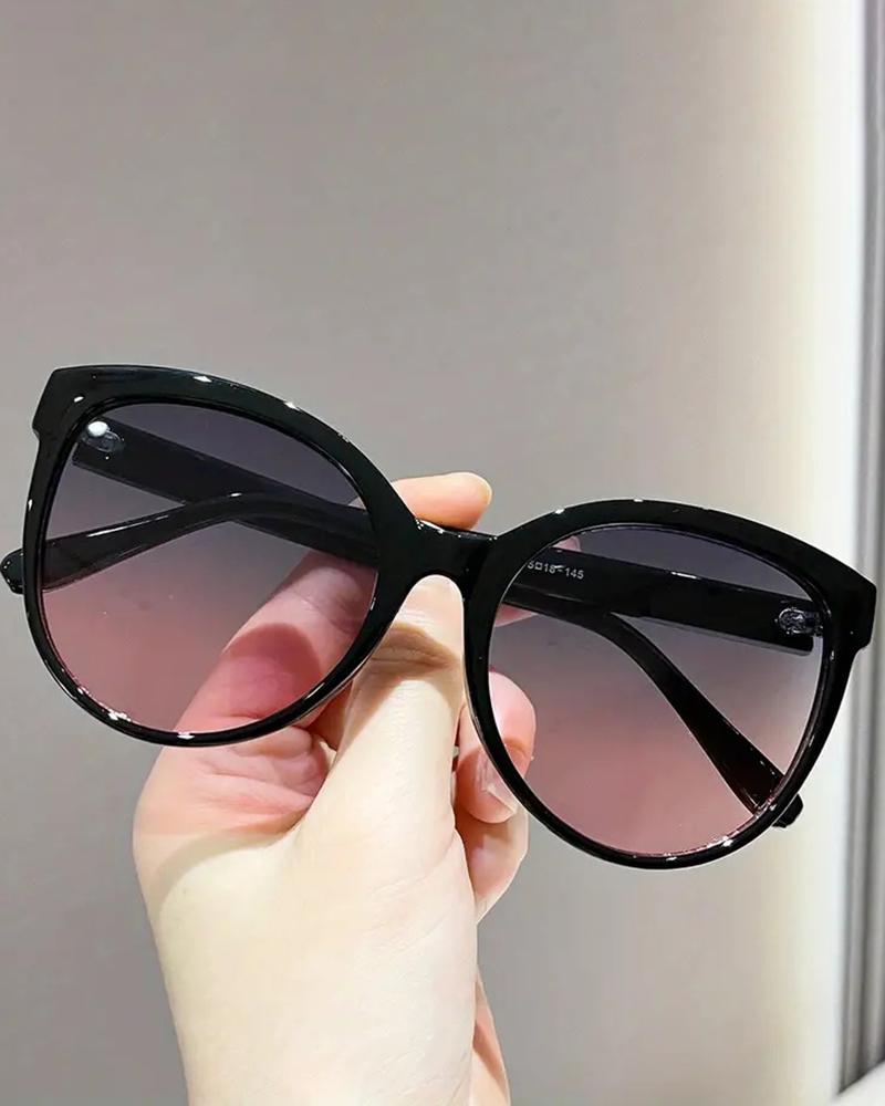 

1Pair Gradient Color Cat Eye Frame Sunglasses, Style4