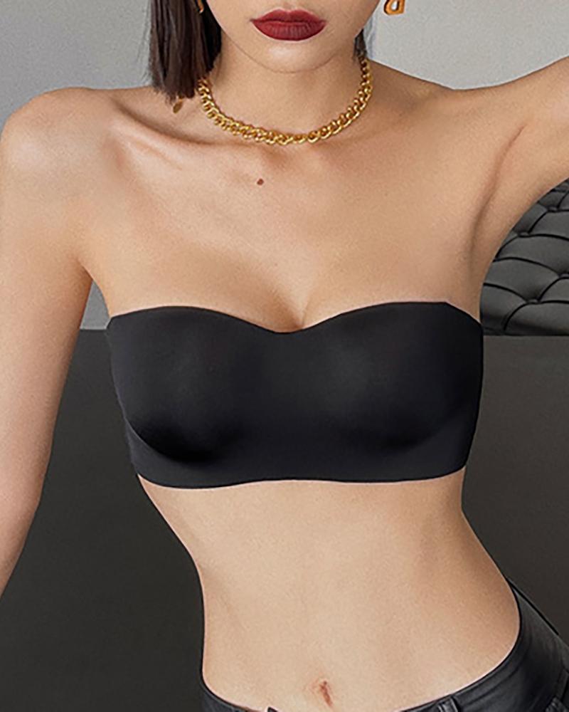 

Strapless Rimless Push Up Bralette, Black