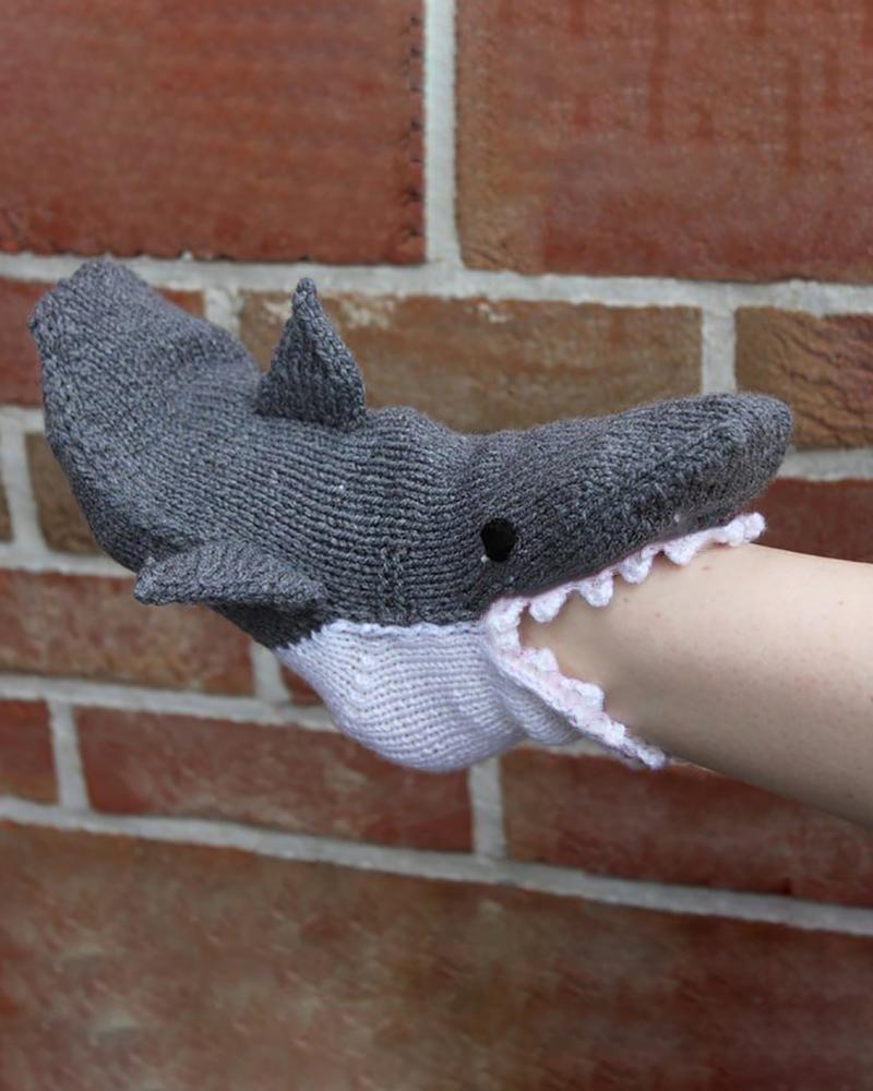 

1Pair Knit Animal Pattern Socks, Gray