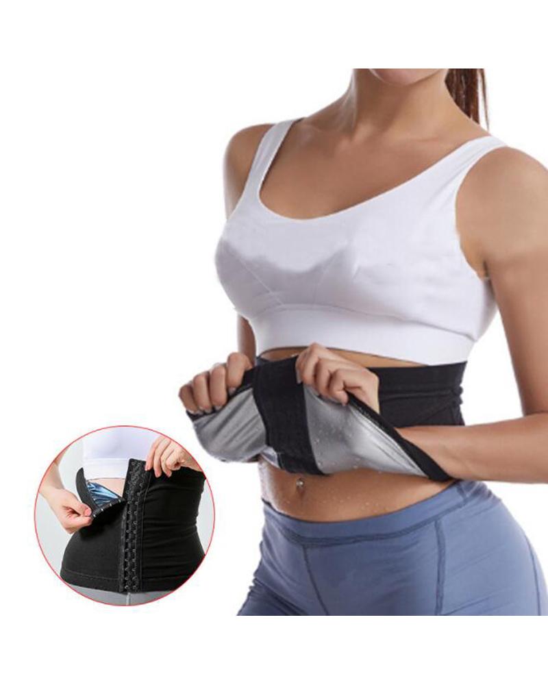 

Body Shaping Tummy Control Hook Front Waist Trainer Sports Fitness Corset Shapewear, Silver