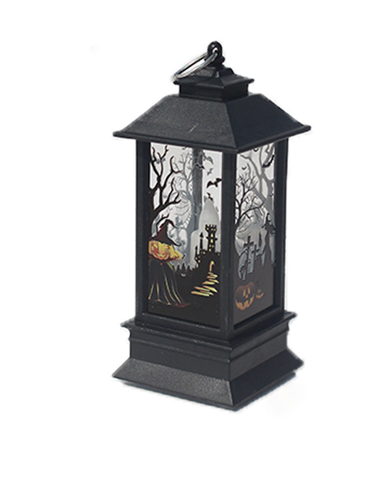 

1pc Halloween Lantern Light Battery Operated Scary Flameless Flickering Candle Light Halloween Home Table Decoration, Style2