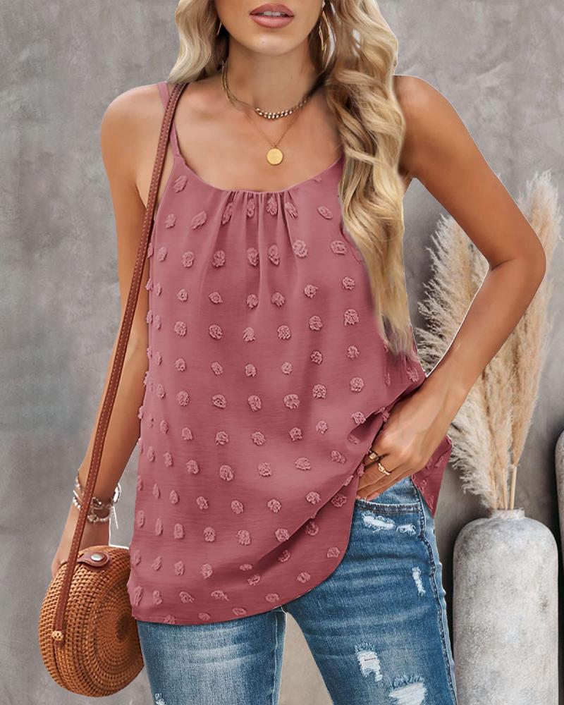 

Swiss Dot Flowy Cami Top, Pink