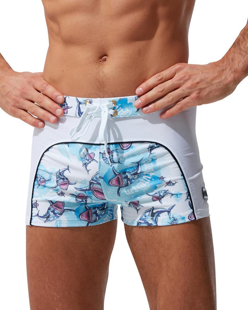 

Cartoon Patterns Print Skinny High Elastic Briefs Underwear, Style3