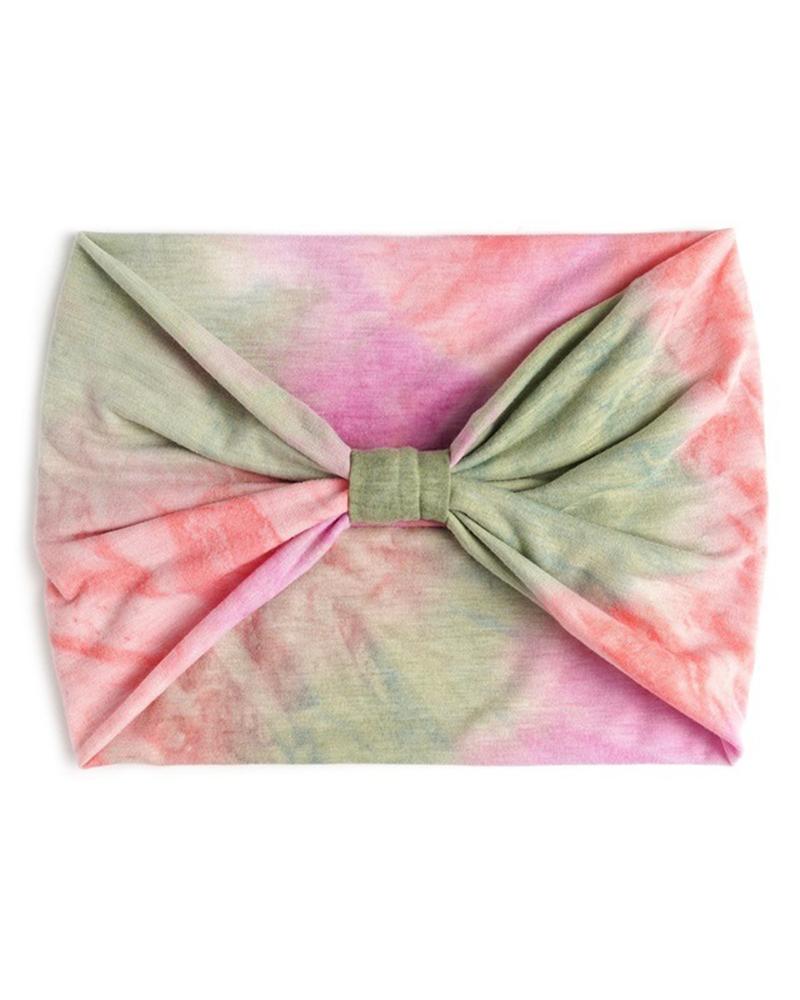 

1pc Tie Dye Print Twisted Yoga Sports Headband, Style3