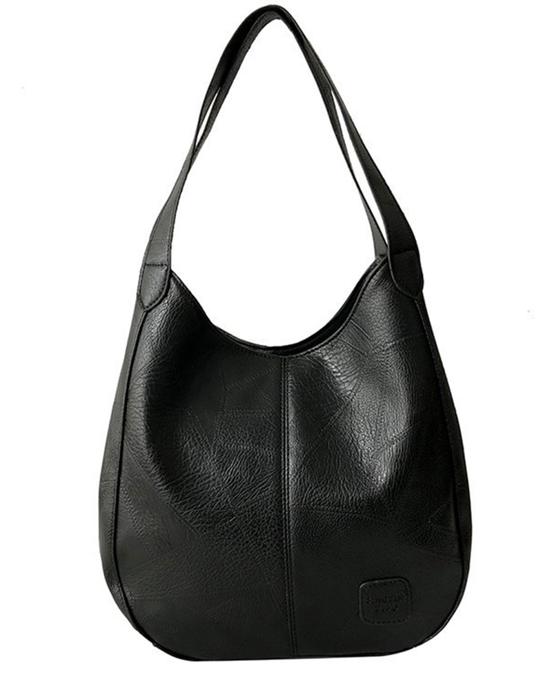 

Vintage Large Capacity Shoulder Bag, Black