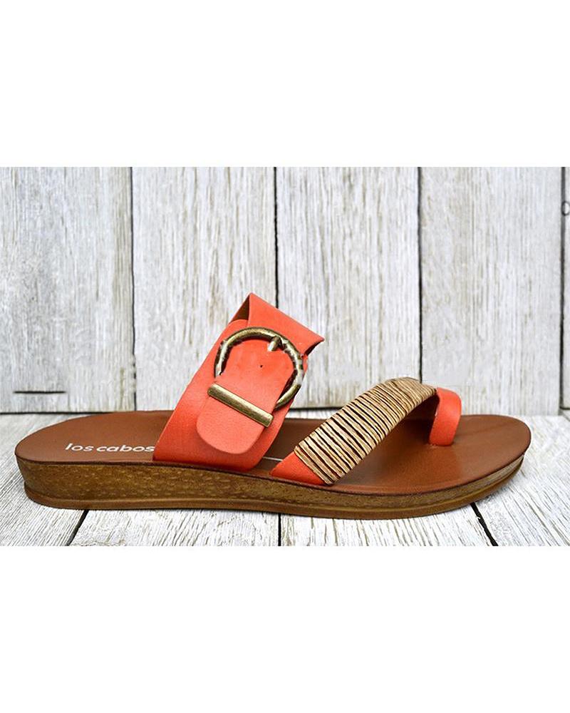 

Colorblock Patchwork Open-toe Post-toe Platform Wedge Sandals, Orange
