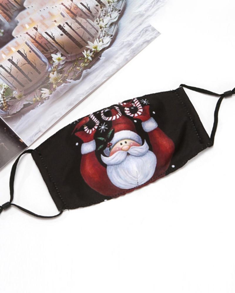 

Christmas Print PM 2.5 Breathable Face Mask, Style1
