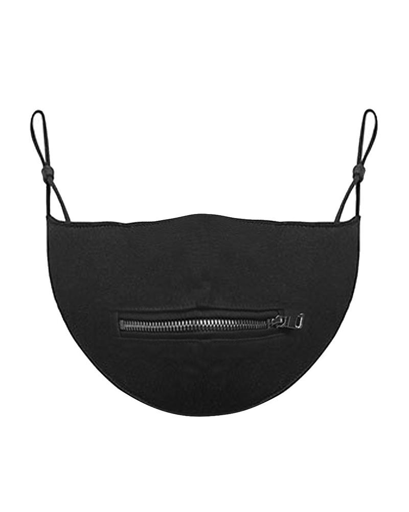 

Zipper Mouth Covering Anti-dust Reusable Washable Face Mask, Black