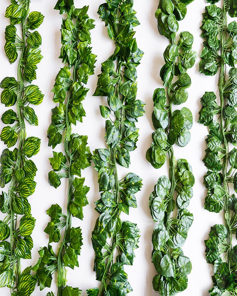 

Artificial Ivy Vines Leaf Garland Plants Hanging Wedding Garland Fake Foliage Flowers Home Kitchen Garden Office Wedding Wall Decor, Style1