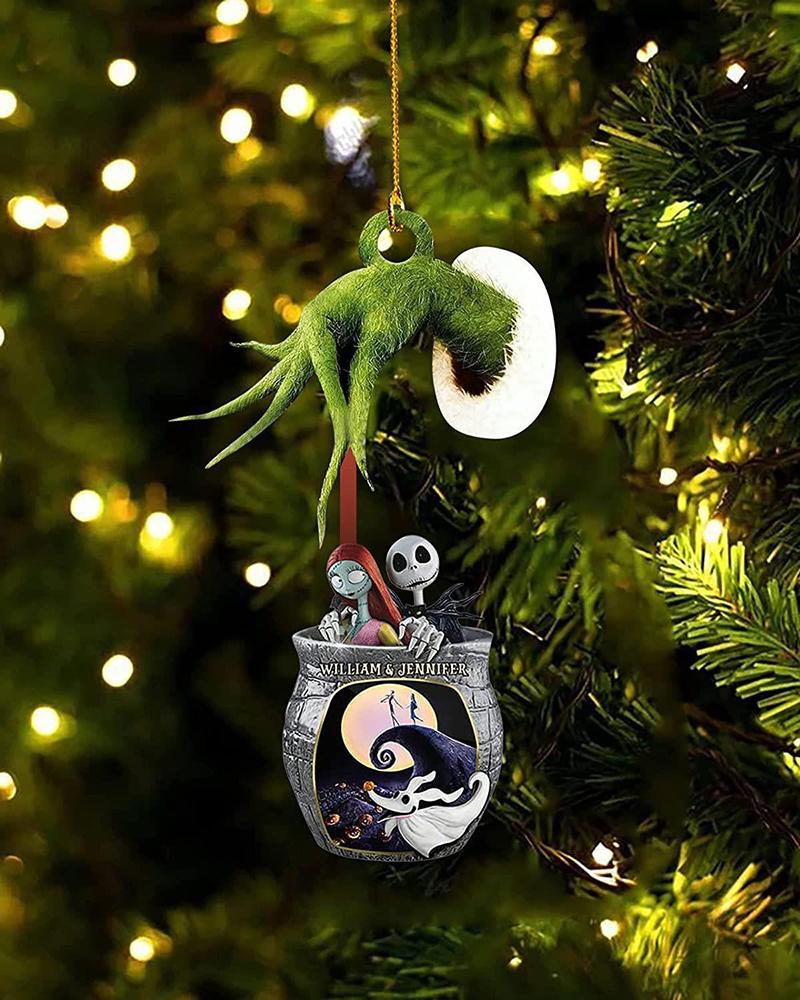 

1pc The Nightmare Before Christmas Skull Graphic Hand Drop Ornament Hanging Decoration, Style6