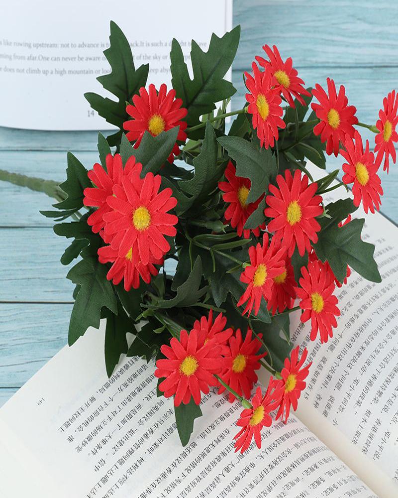 

Artificial Flowers Silk Daisy Artificial Daisy for Home Decoration, Wedding Decoration, Red
