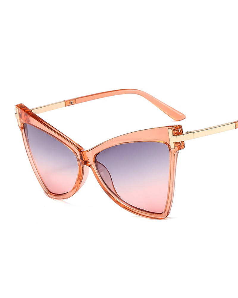 

1Pair Big Cat Eye Frame Vintage Sunglasses, Pink