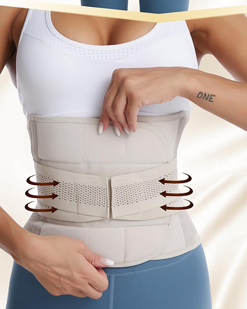 

Tummy Control 2 in 1 Postpartum Belly Band Wrap,Postnatal Recovery Tummy Tuck Girdle Waist Trainer Belt, Nude