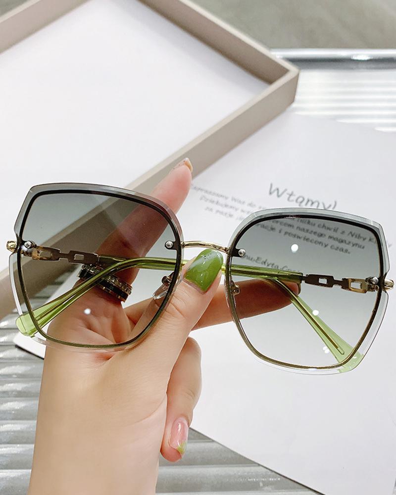 

1Pair Cat Eye Rimless Ombre Sunglasses, Style5