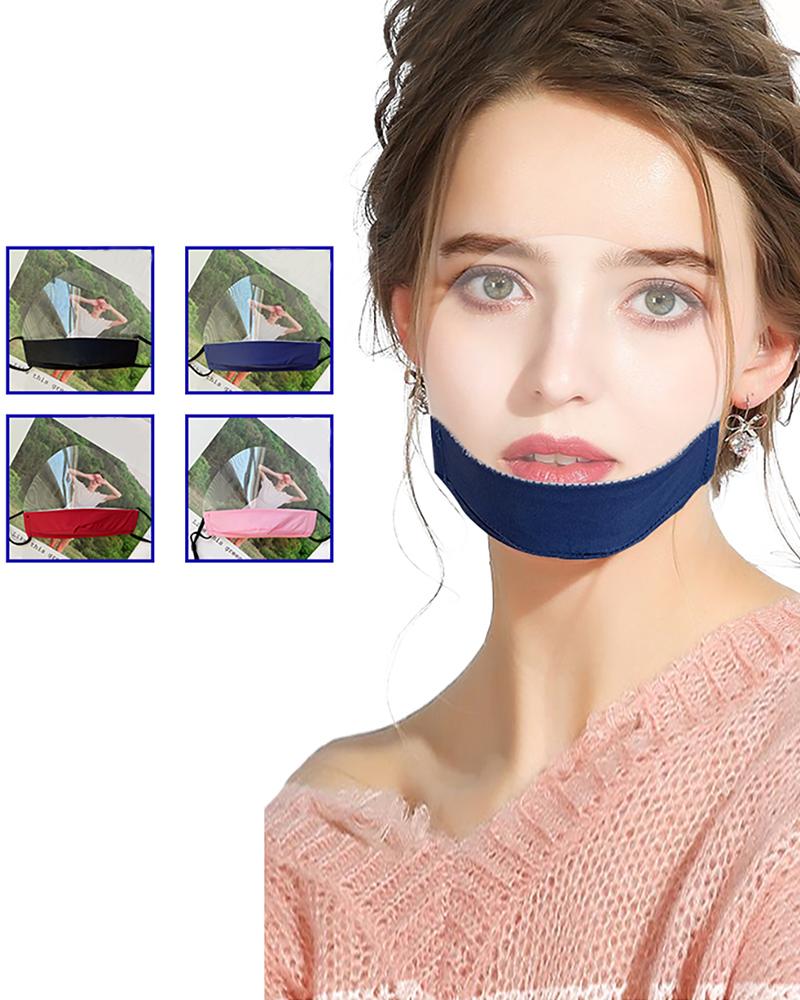 

Mouth Clear Window Visible Face Mask, Dark blue