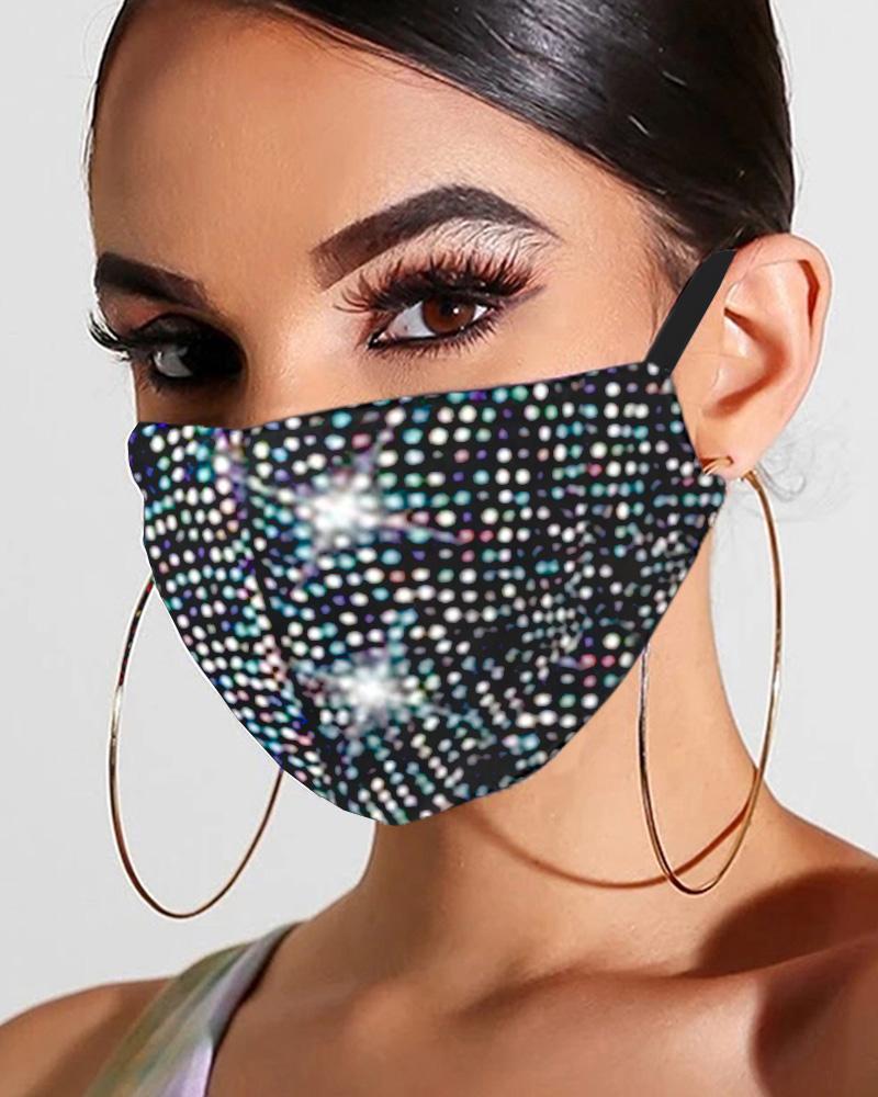 

Glitter Studded Breathable Mouth Mask Reusable, Style5