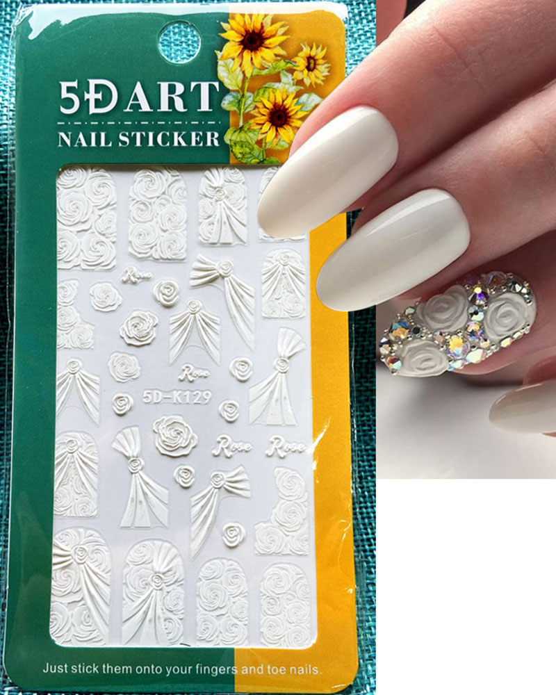 

1 Sheet Valentine's Day Floral Pattern Nail Art Sticker, Style3